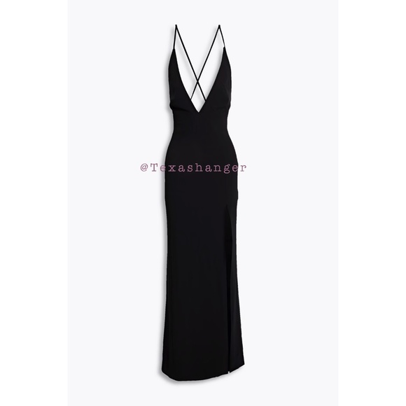 NWT Nicholas the Label Kasha Elletra Crepe Maxi Dress Size 6 Black - Picture 3 of 11